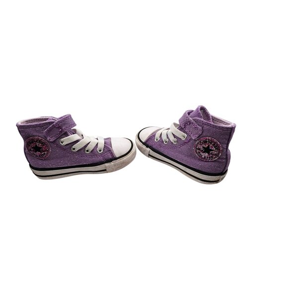 Toddler Converse Chuck Taylor All Star Purple High-Top Sneakers Size 5 - Picture 5 of 8